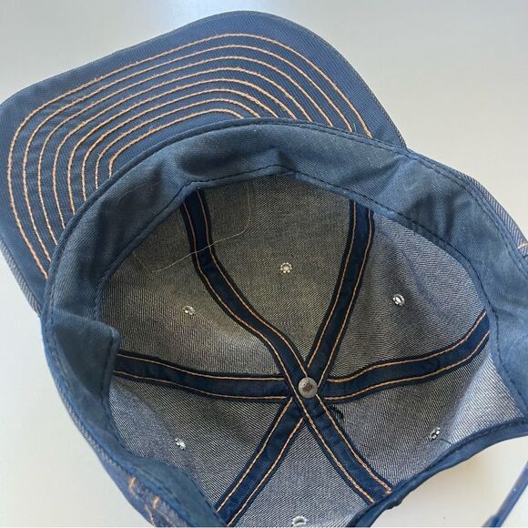 John Deere Trucker Hat Vintage Louisville Denim Adjustable Snapback Cap Patch - Picture 6 of 12